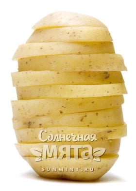 Нарезанная картофелина, фото