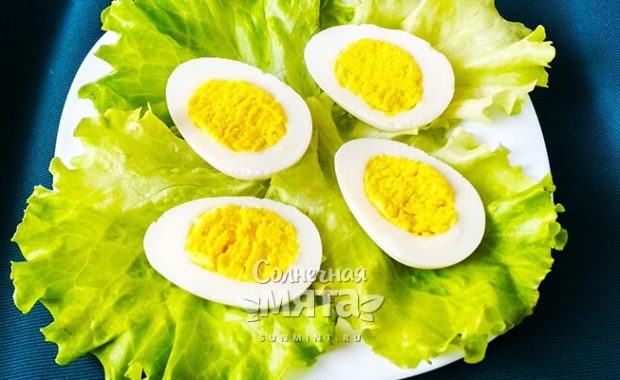 Вегетарианские вареные яйца для салатов и фарширования